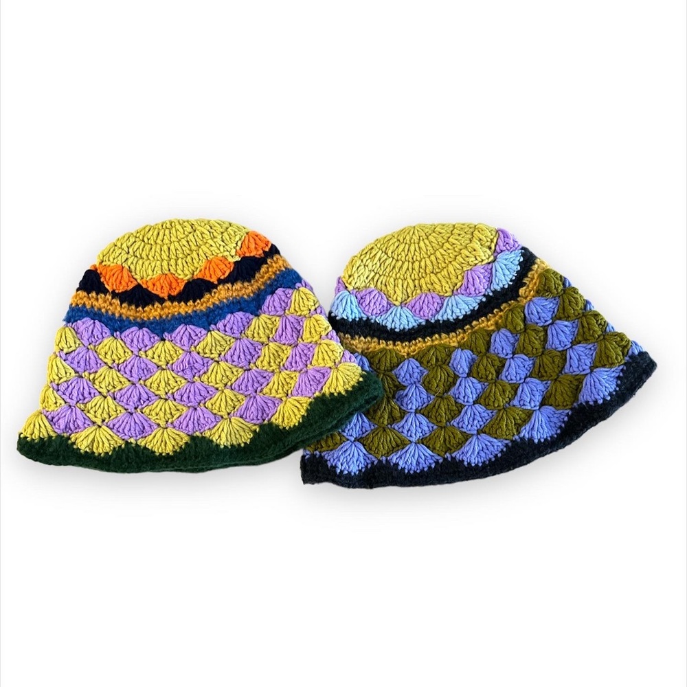 New 2pcs set- Crochet Buckethat